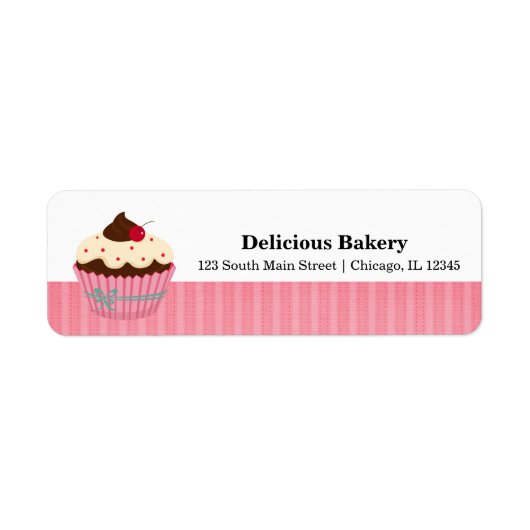 Cupcake bakkerij etiket (Voorkant)