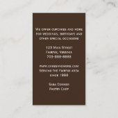 Cupcake bakkerij Foto-Visitekaartjes Visitekaartje (Achterkant)