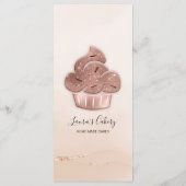 Cupcake Bakkerij gebak Chef Blush Roze Rose Gold Menu (Achterkant)