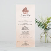 Cupcake Bakkerij gebak Chef Blush Roze Rose Gold Menu (Staand voorkant)