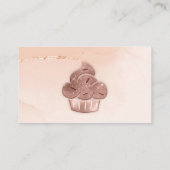 Cupcake Bakkerij gebak Chef Blush Roze Visitekaartje (Achterkant)