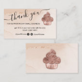 Cupcake Bakkerij gebak Chef Blush Roze Visitekaartje (Voorkant / Achterkant)