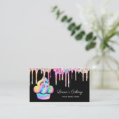 Cupcake bakkerij gebak Chef Holographic Business C Visitekaartje (Staand voorkant)