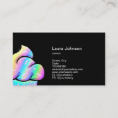 Cupcake bakkerij gebak Chef Holographic Business C Visitekaartje (Achterkant)