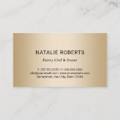 Cupcake Bakkerij Gebak Chef Navy Blauw Goud Cake Visitekaartje (Achterkant)