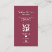 Cupcake Bakkerij Gebak Chef QR Code Visitekaartje (Achterkant)