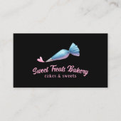 Cupcake Bakkerij Gebak Chef Schattige Piping Bag & Visitekaartje (Voorkant)