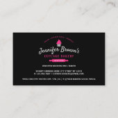 Cupcake bakkerij gebak Decorreet zwart Visitekaartje (Achterkant)