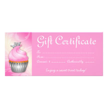 Cupcake bakkerij Gift Certificate Crown Pink