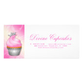 Cupcake bakkerij Gift Certificate Crown Pink Reclamekaart (Achterkant)