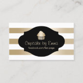 Cupcake bakkerij moderne goudstapes visitekaartje (Voorkant)