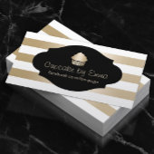 Cupcake bakkerij moderne goudstapes visitekaartje