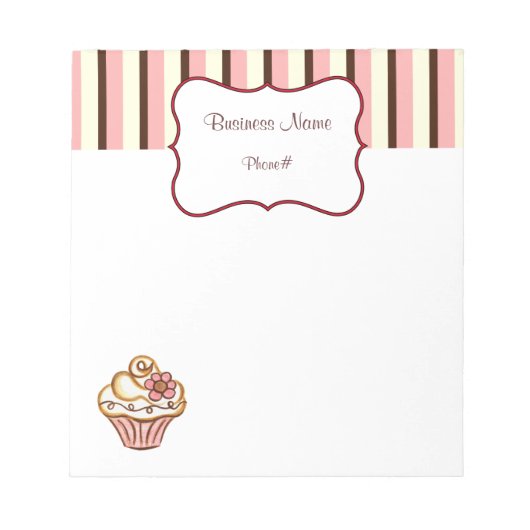 Cupcake Bakkerij Notitieblok (Voorkant)