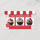 Cupcake bakkerij of ijssalon visitekaartje (Voorkant)