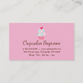 Cupcake bakkerij poka Dots roze hart Visitekaartje (Achterkant)