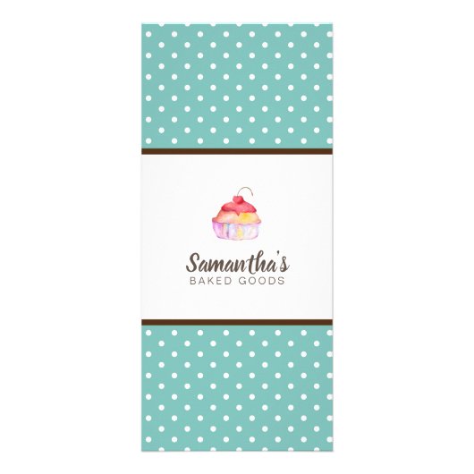 Cupcake bakkerij reclamekaart (Achterkant)