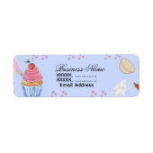 Cupcake Bakkerij Retouradres Labels (Voorkant)