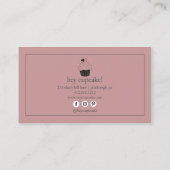 Cupcake bakkerij Roos Gold Modern Visitekaartje (Achterkant)