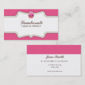 Cupcake bakkerij roze elegante moderne winkel visitekaartje (Voorkant / Achterkant)