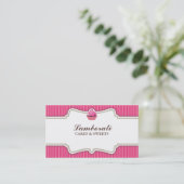 Cupcake bakkerij roze elegante moderne winkel visitekaartje (Staand voorkant)