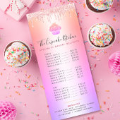 Cupcake bakkerij roze gootsteen Rainbow Ombre Menu