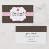 Cupcake bakkerij roze legant modern visitekaartje (Voorkant / Achterkant)