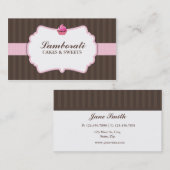 Cupcake bakkerij roze legant modern visitekaartje (Voorkant / Achterkant)