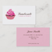 Cupcake bakkerij roze legant modern visitekaartje (Voorkant / Achterkant)