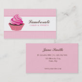 Cupcake bakkerij roze legant modern visitekaartje (Voorkant / Achterkant)