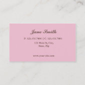 Cupcake bakkerij roze legant modern visitekaartje (Achterkant)