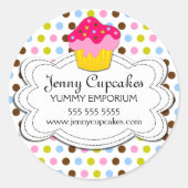 Cupcake Bakkerij Stickers (Voorkant)