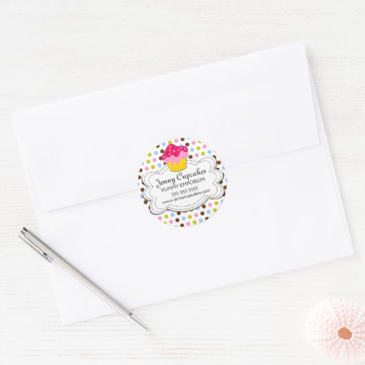 Cupcake Bakkerij Stickers (Envelop)