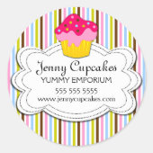 Cupcake Bakkerij Stickers (Voorkant)