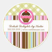Cupcake Bakkerij Stickers (Voorkant)