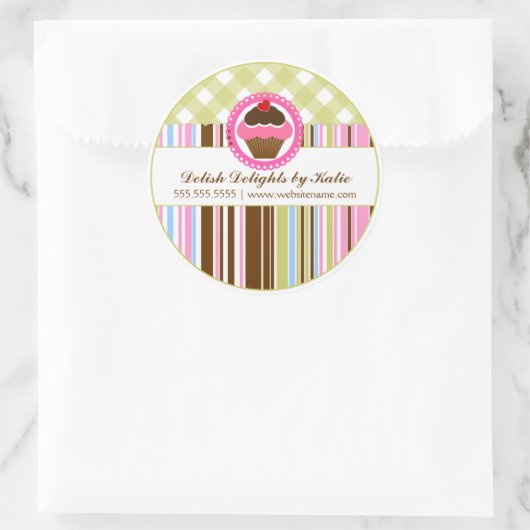 Cupcake Bakkerij Stickers (Tas)