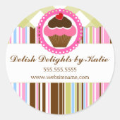 Cupcake Bakkerij Stickers (Voorkant)