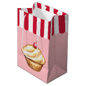 Cupcake Bakkerij Verjaardag Cadeautasje (Voorkant Gekanteld)