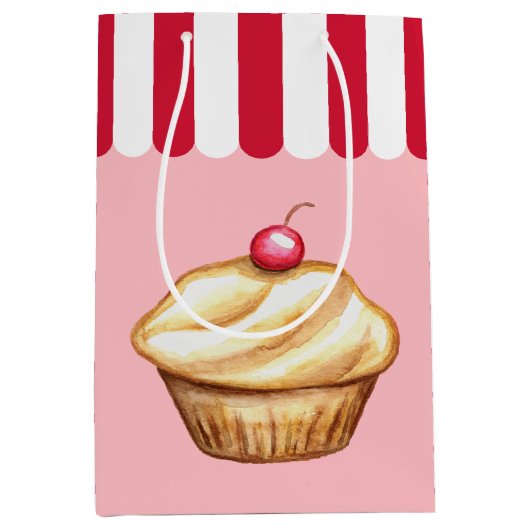 Cupcake Bakkerij Verjaardag Cadeautasje (Voorkant)