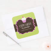 Cupcake Bakkerij Verpakking Stickers (Envelop)