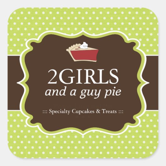 Cupcake Bakkerij Verpakking Stickers (Voorkant)