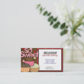 Cupcake bakkerij visitekaartje (Staand voorkant)