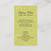 Cupcake bakkerij visitekaartje (Achterkant)