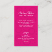 Cupcake bakkerij visitekaartje (Achterkant)