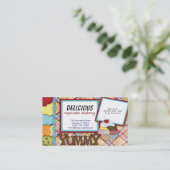 Cupcake bakkerij visitekaartje (Staand voorkant)