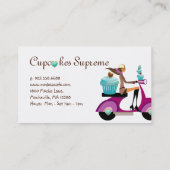 Cupcake bakkerij Visitekaartje scooter Girl (Achterkant)