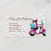 Cupcake bakkerij Visitekaartje scooter Girl AA Zeb (Achterkant)