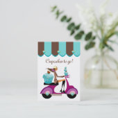 Cupcake bakkerij Visitekaartje scooter Girl Canopy (Staand voorkant)
