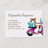 Cupcake bakkerij Visitekaartje scooter Girl Canopy (Achterkant)