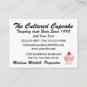 Cupcake Bakkerij Visitekaartje- SRF Visitekaartje (Achterkant)