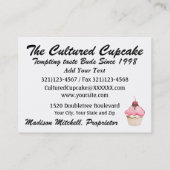 Cupcake Bakkerij Visitekaartje- SRF Visitekaartje (Achterkant)